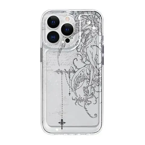 Polycarbonate Slim Glossy Full-Packaged Shockproof Durable Cellphone Case for iPhone 17/16/15/14/13/12/11 Pro Max Plus Air - Black-1 Smartphone Protection Cover for Devices, Ins-Style Handheld Protector, Top Fans Halloween Gift