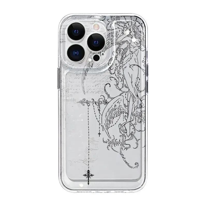 Polycarbonate Slim Glossy Full-Packaged Shockproof Durable Cellphone Case for iPhone 17/16/15/14/13/12/11 Pro Max Plus Air - Black-1 Smartphone Protection Cover for Devices, Ins-Style Handheld Protector, Top Fans Halloween Gift