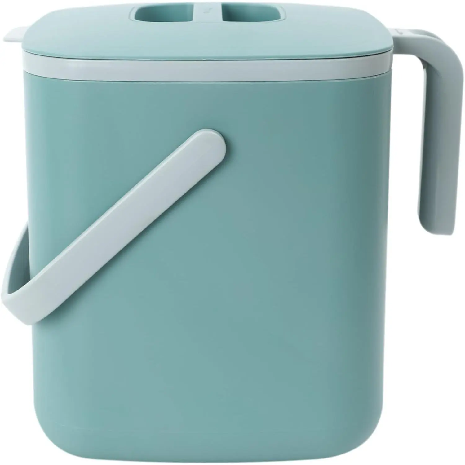 Kitchen Compost Bin 5L Countertop Compost Bin Green Odor-Tight Filter-Free Dishwasher Safe