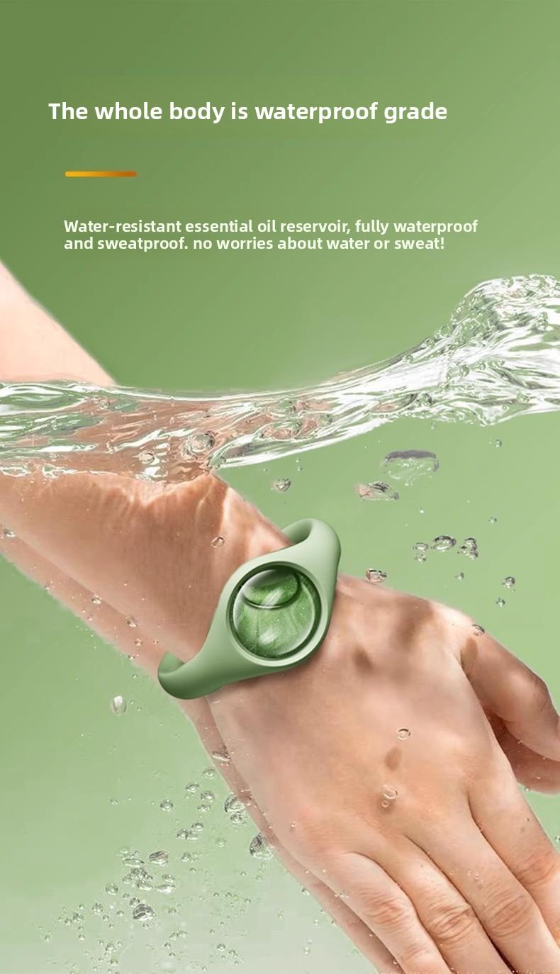 Refreshing Mosquito Repellent Wristband, Powerful Anti-Mosquito Bracelet for Adults & Kids, Waterproof Portable Design for Outdoor Camping Hiking Travel, Long-Lasting Insect Protection, Skin-Friendly Deet-Free Essential Oil Bracelet