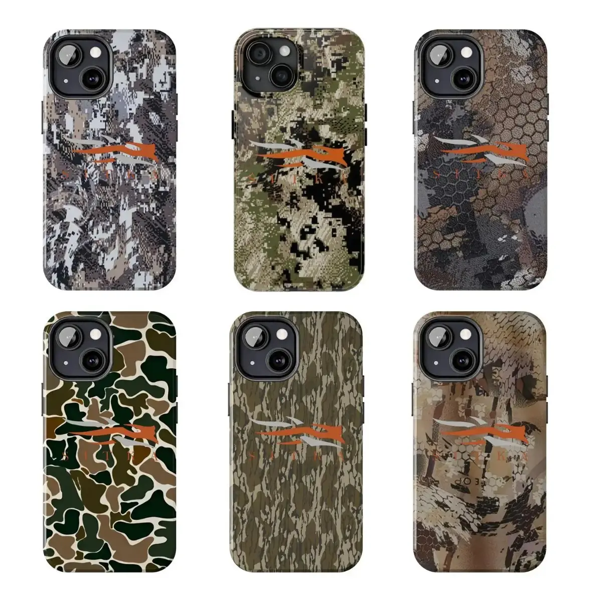 Retro Sitka Waterfowl Camouflage Hunting Phone Case with Protection, Mobile Phone Accessory for Hunters, Compatible with iPhone 17/16/15/14/13/12/11 Pro Max/Plus & Samsung Galaxy S23FE/22/23/24/25