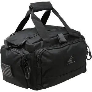 Tactical Medium Size Range Bag for Shooting, Gun Case for Handguns, Ammo Storage, Tactical Backpack with Molle Webbing, Comes with Free Subdued USA Patch