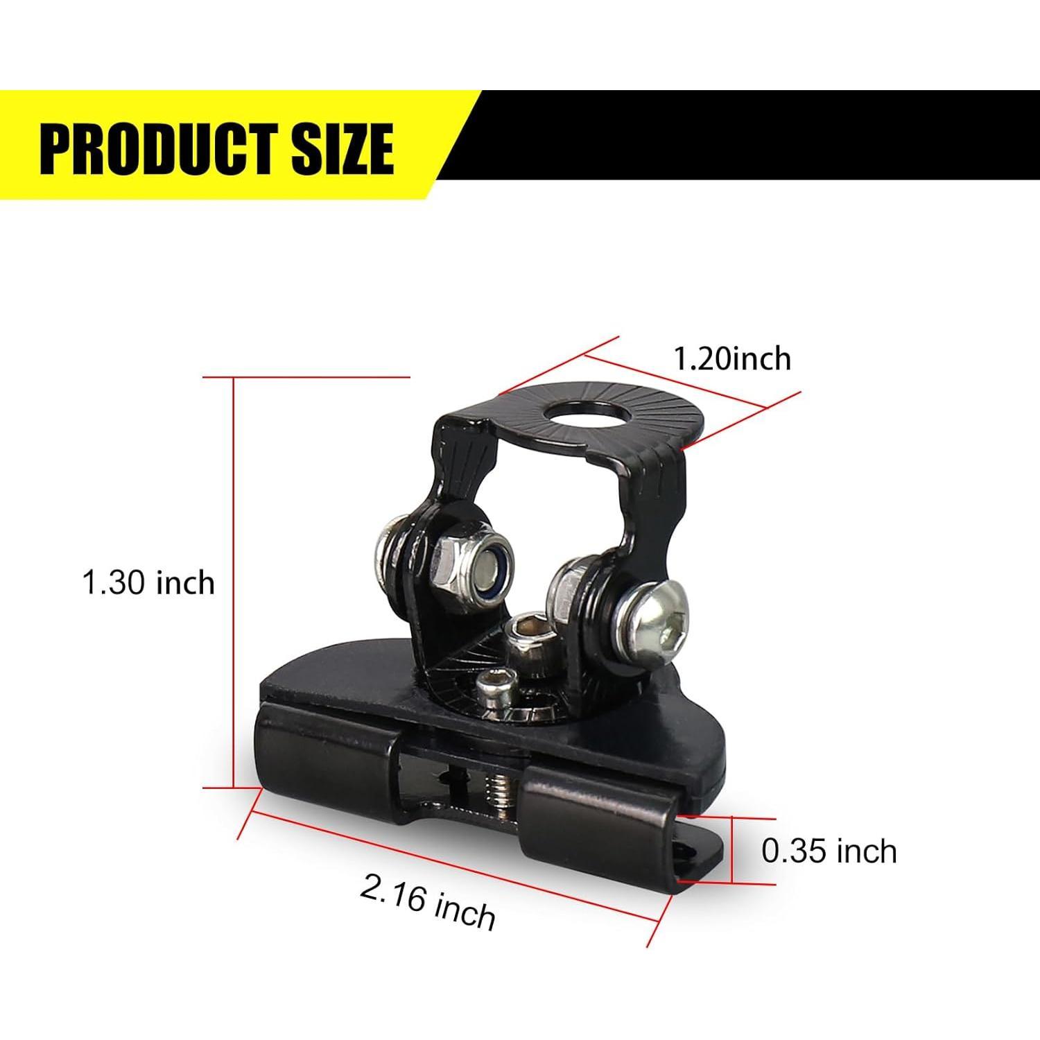 2 count  Hood Light Bar Non-Destructive Fixing Bracket,Adjustable LED Work Light Base Mounting Holder, Safety Cushioning Metal Structure Bracket Column, Universal  Accessories (Black)