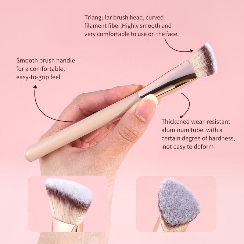 MAANGE 1pc/2pcs/3pcs Professional Facial Synthetic Makeup Brushes Flat Head Triangle Brush Concealer Brush Powder Brush Blush Brush Foundation Brush Makeup Tool,Makeup Accessories Gifts for Friends