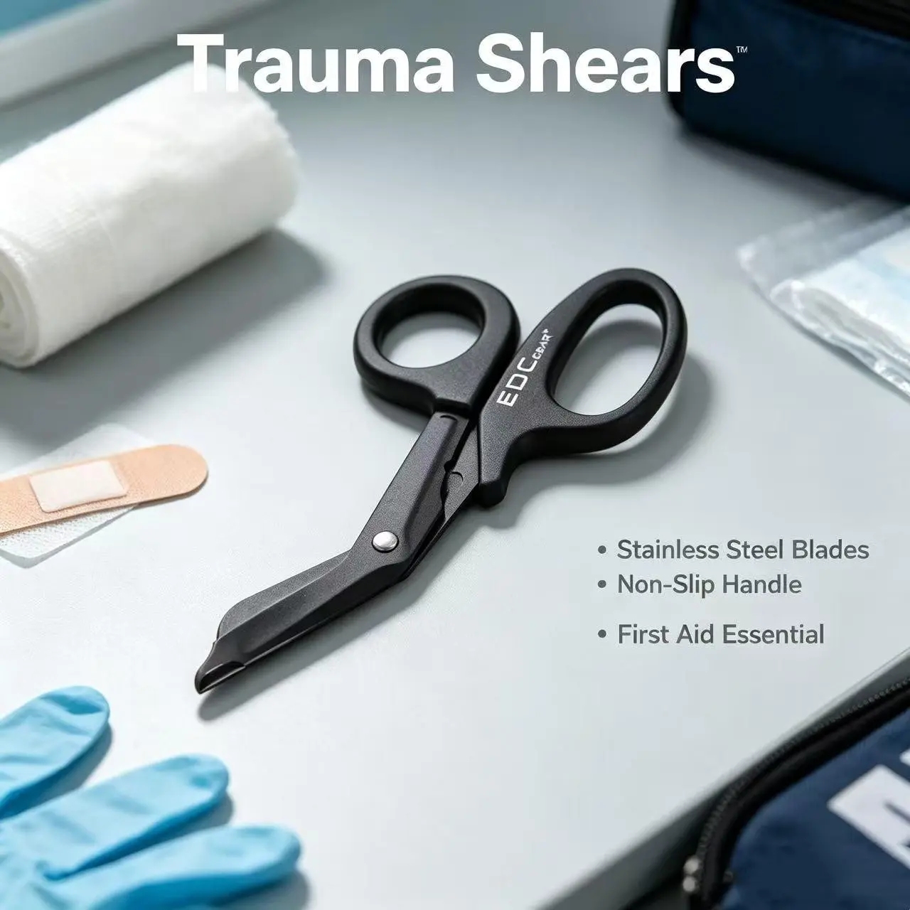 2-Pack Fine-Tooth Survival Rescue Scissors, Medical Emergency Canvas Scissors, Outdoor Survival Gear, Daily Use Scissors, Cutting Supplies