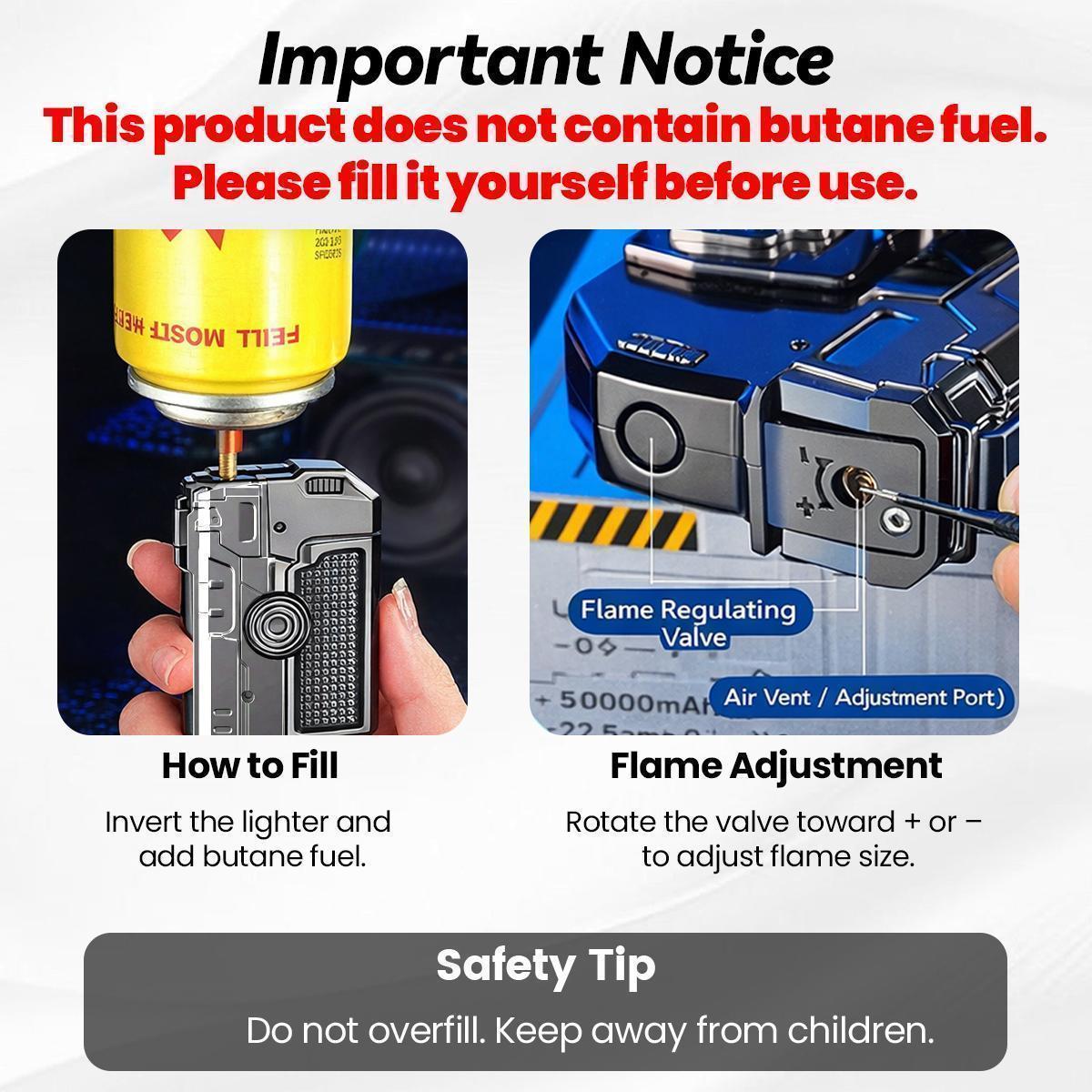 DIY Windproof Lighter for Ladies, Multi-Functional Adjustable Flame Lighter, Durable Spinning Top Design, Home Candle Lighting & Outdoor Camping Essential, Creative Birthday Anniversary Gift for Girlfriend,Wife