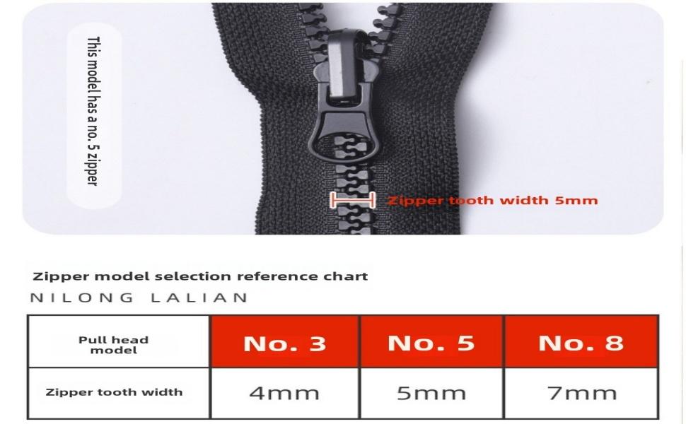 Clothing, Bags, Zipper Repair kit, Zippers for Sewing,Zipper,a Set of 3, Black-Sided