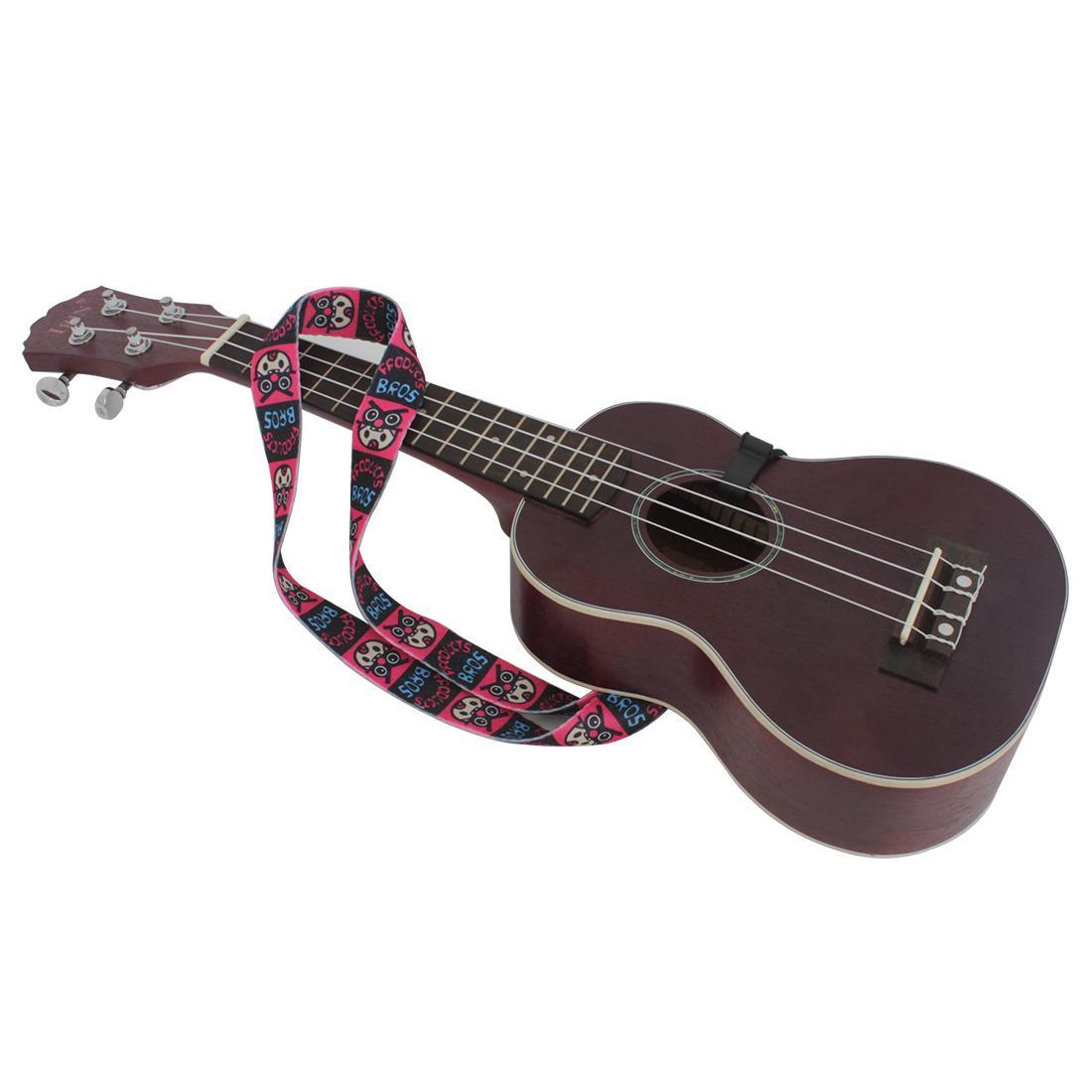 Ukulele Strap, 1 Count Colorful Adjustable Ukulele Strap, Musical Instrument Strap, Guitar Strap, Music Accessories for Guitar & Bass