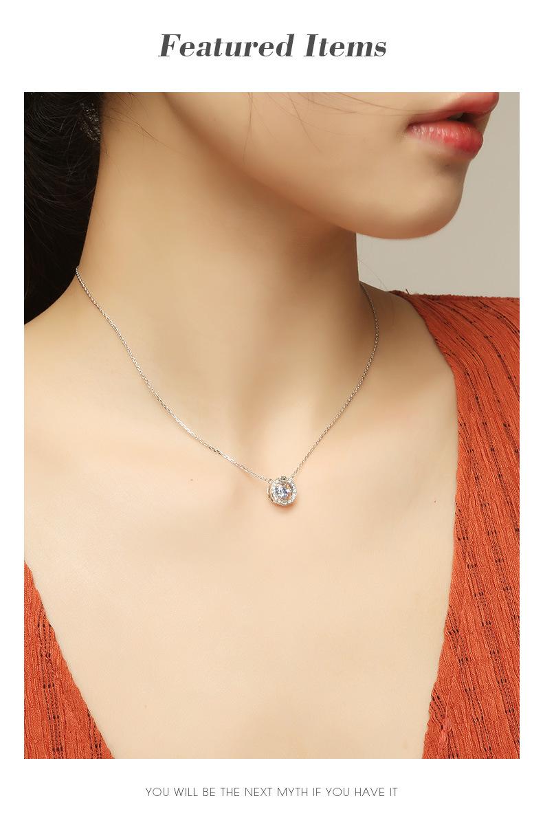Jumping Heart Silver Plated Necklace for Women Trending - 2024 Summer Fashion Collarbone Chain Light Luxury Zircon Inlaid Jewelry