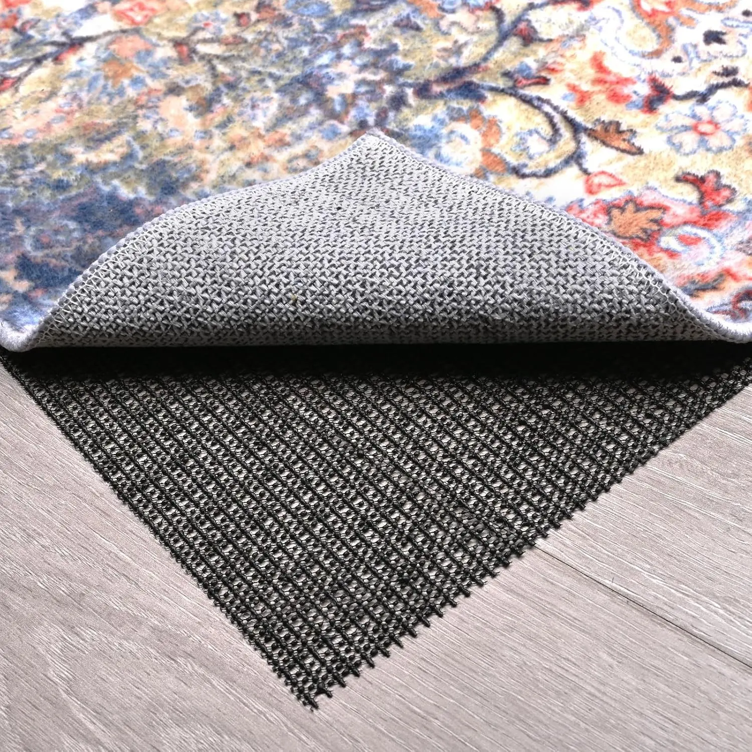 Non Slip Rug Pads for Hardwood Floors, 9x12 Rug Pad Gripper for Area Rugs, Under Carpet Anti Skid Mat, Black, Keep Your Rugs Safe and in Place