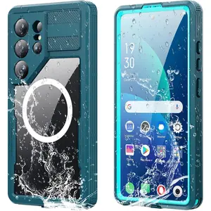 Waterproof Case for Galaxy S26 Ultra Compatible with MagSafe Magnetic Full Body IP68 Underwater Case Built-in Screen Protector Military Grade Shockproof Case for Men Women Teal