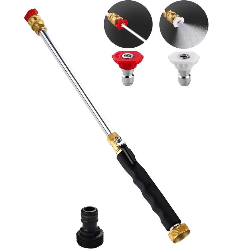 Jet Nozzle Power Washer for Garden Hose, Includes 2 High-Pressure Nozzles and Quick Connectors| Hydro Jet High Pressure Washer Tools for Car Wash, Patio, Driveway & Outdoor Cleaning