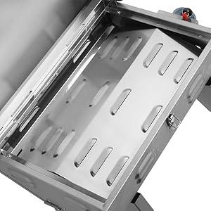 ROVSUN Portable Propane Gas Grill 12,000BTU, Tabletop Outdoor Cooking Grill for Picnic Camping RV Tailgating Patio Garden BBQ, Stainless Steel