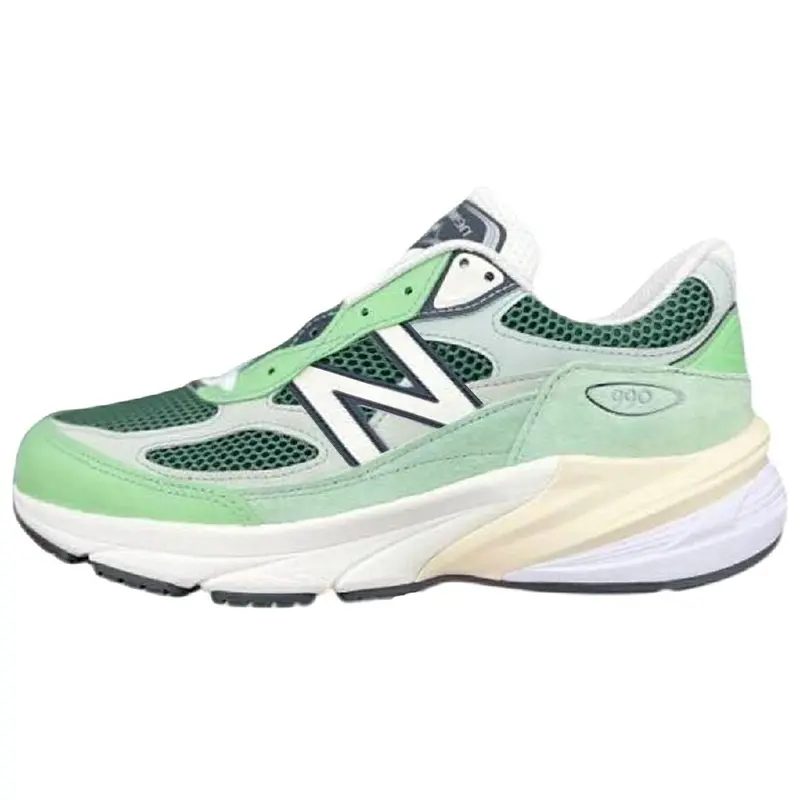 New Balance NB 990 V6 Avocado Natural Mint Low-Top Comfortable Durable Running Shoes for Men and Women Trending Shoes, House White Official Shoes to Get / Maison Mihara