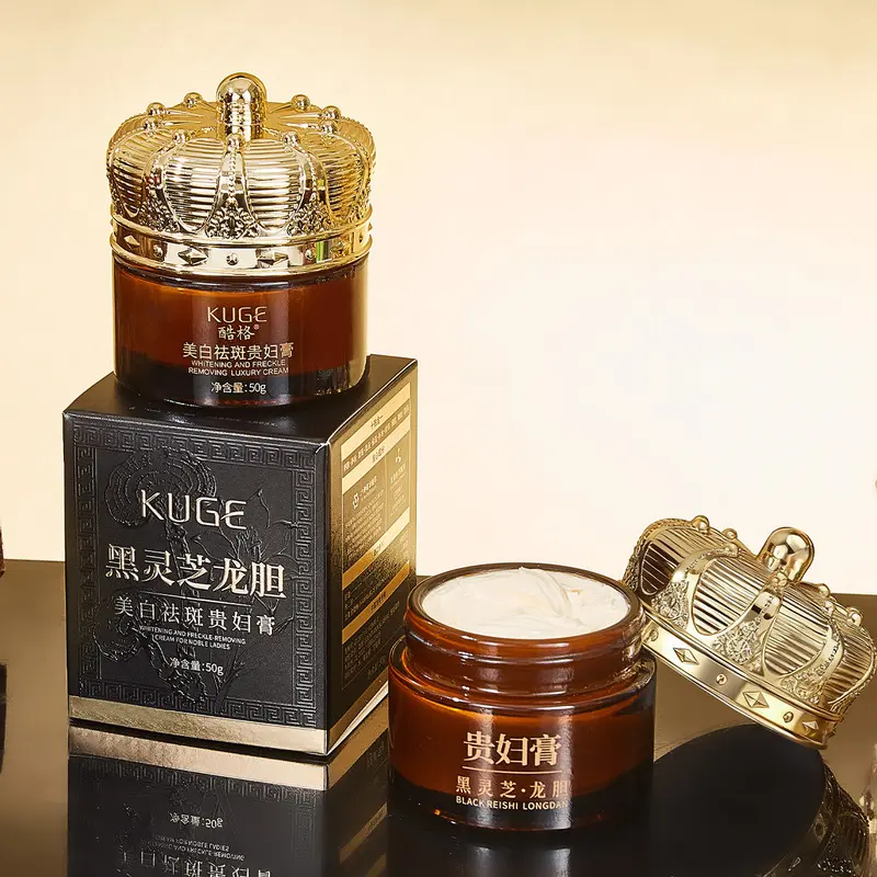 50g Black Reishi Gentian Noble Lady Cream, Hydrating Concealer Cream, Fade Spots Even Skin Tone Facial Moisturizer