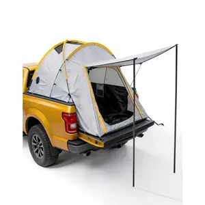 Garvee Waterproof Pickup Truck Bed Tent with Awning – Double Layer 210D Oxford, Easy Setup, Fits 5-6.5 ft Beds, UPF 50+, Portable Outdoor Camper for Midsize Trucks, Camping, Road Trips