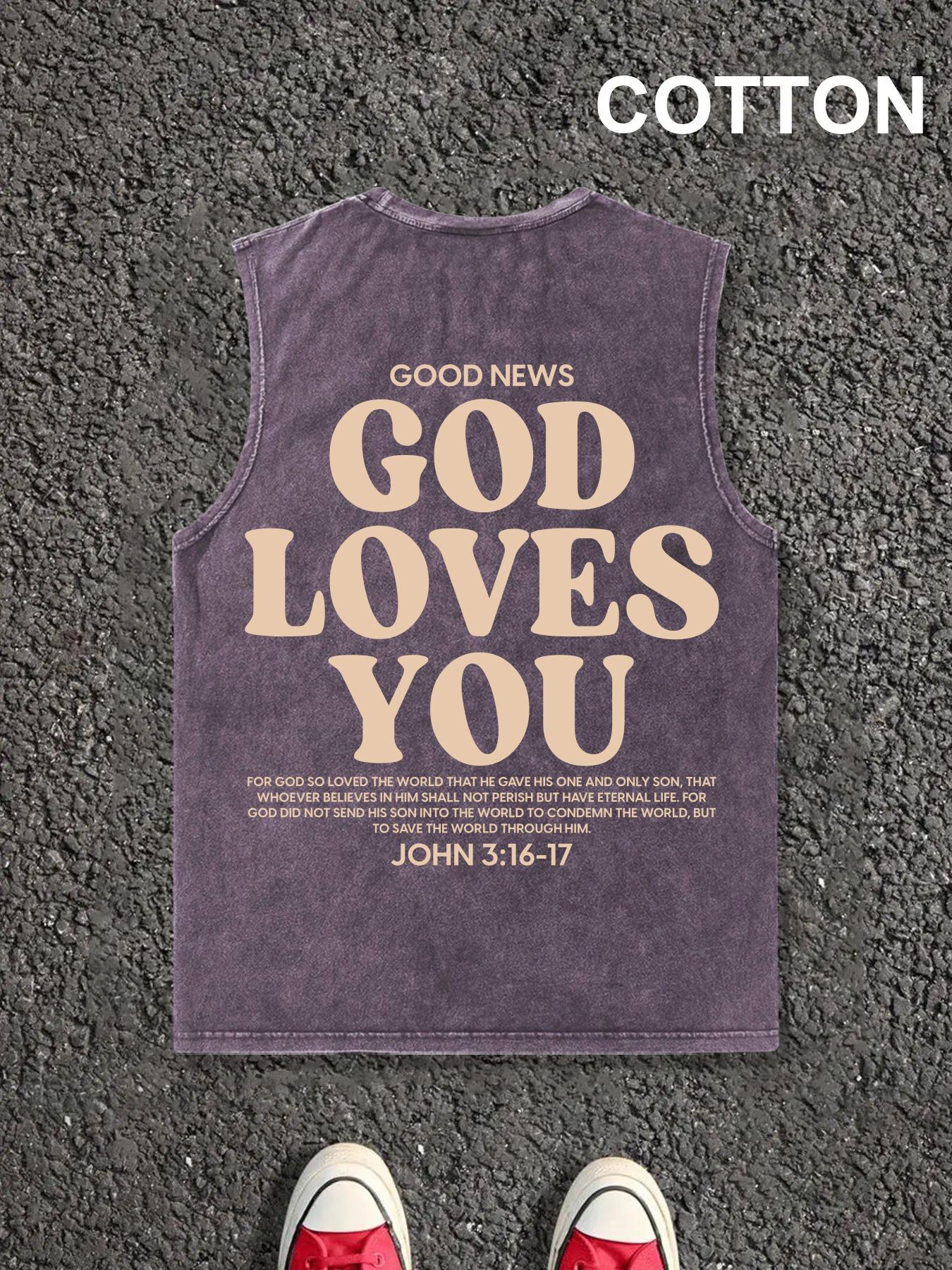 Men's Letter Print Knit Tank Tee, Regular Fit Casual Sleeveless Top for Summer, Men's Top for Daily Wear