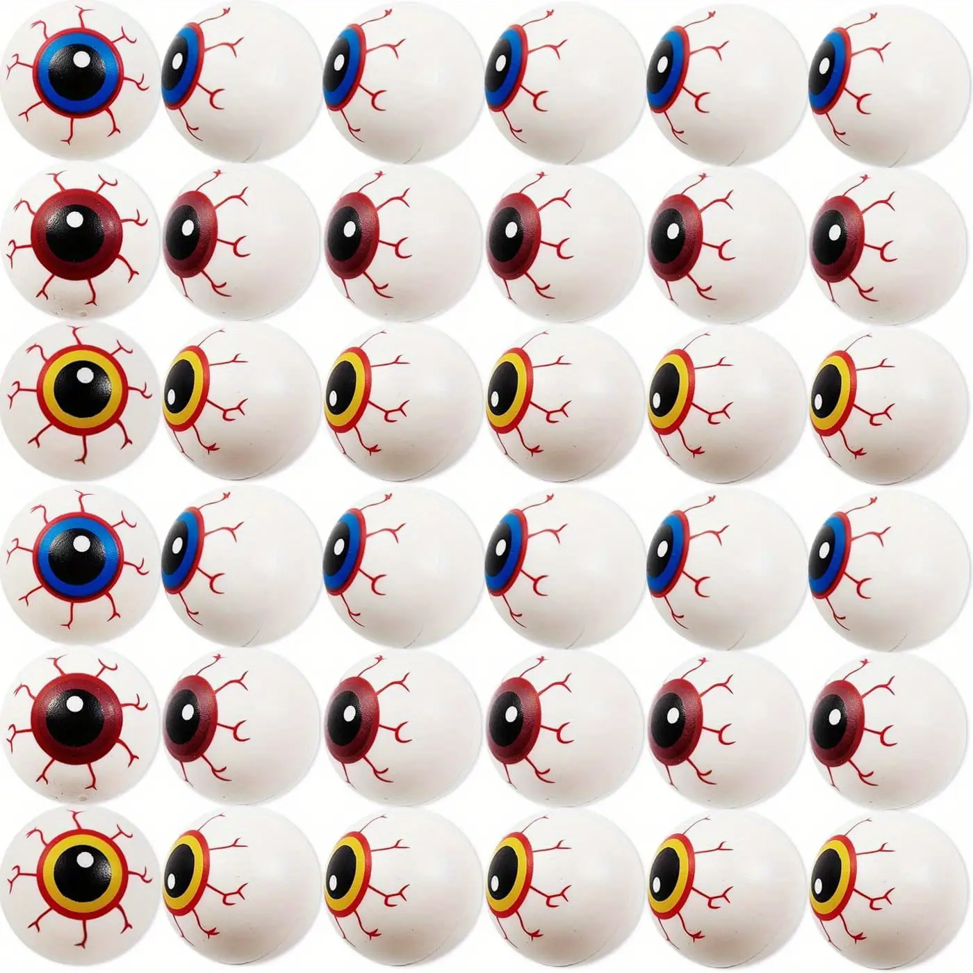 48pcs Plastic Halloween Eyeballs, Round Fake Eye Balls, Halloween Party Favors, Goody Bag Filler, Craft Accessories, Fairy Garden Decorations