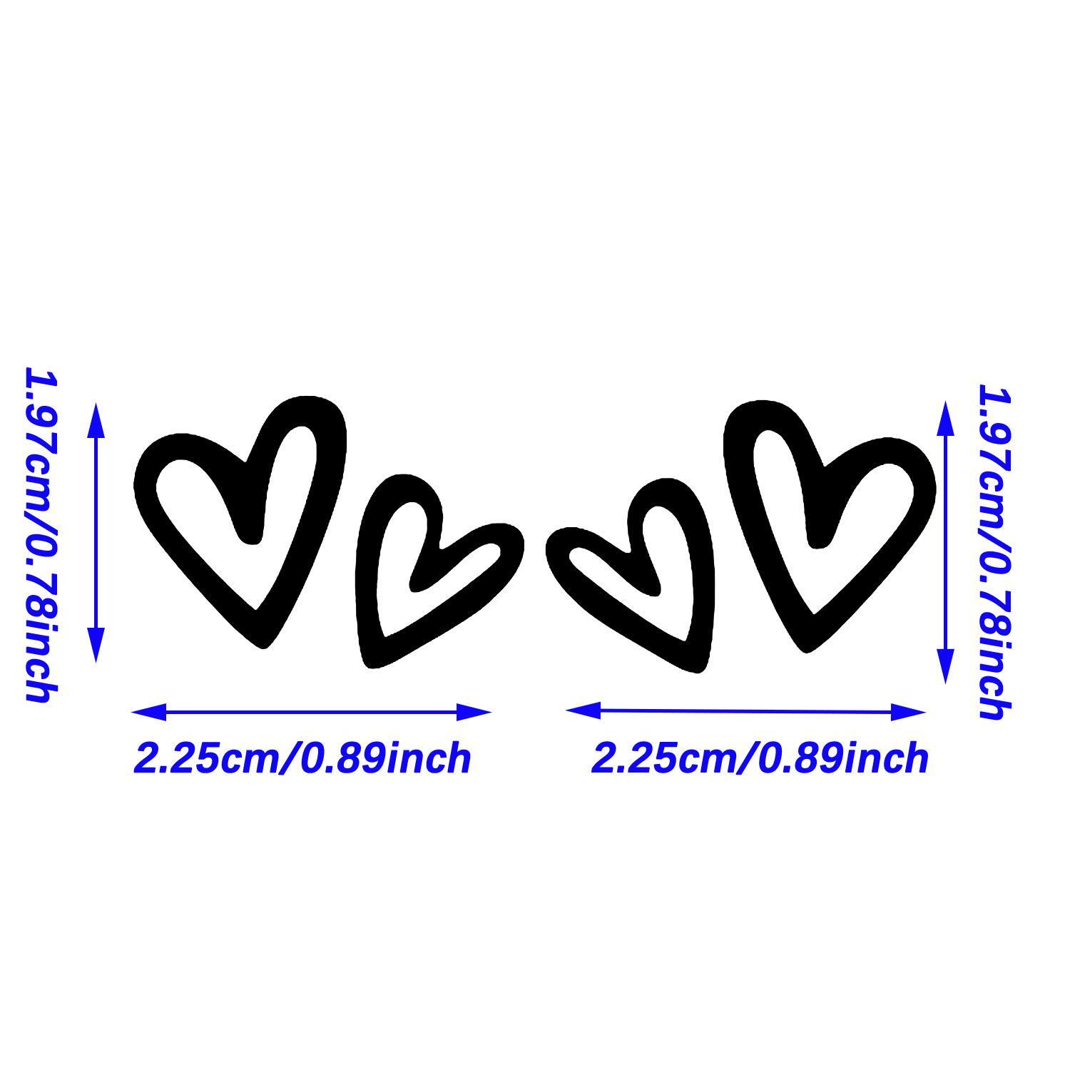 Heart Pattern Car Mirror Sticker, Vinyl Love Heart Decals, Stickers for Car, Sticker For Cars, Electric Motorcycles and Laptops, Car Accessories, Vehicle & Interior Decor, Windshield Sticker, Side Decals