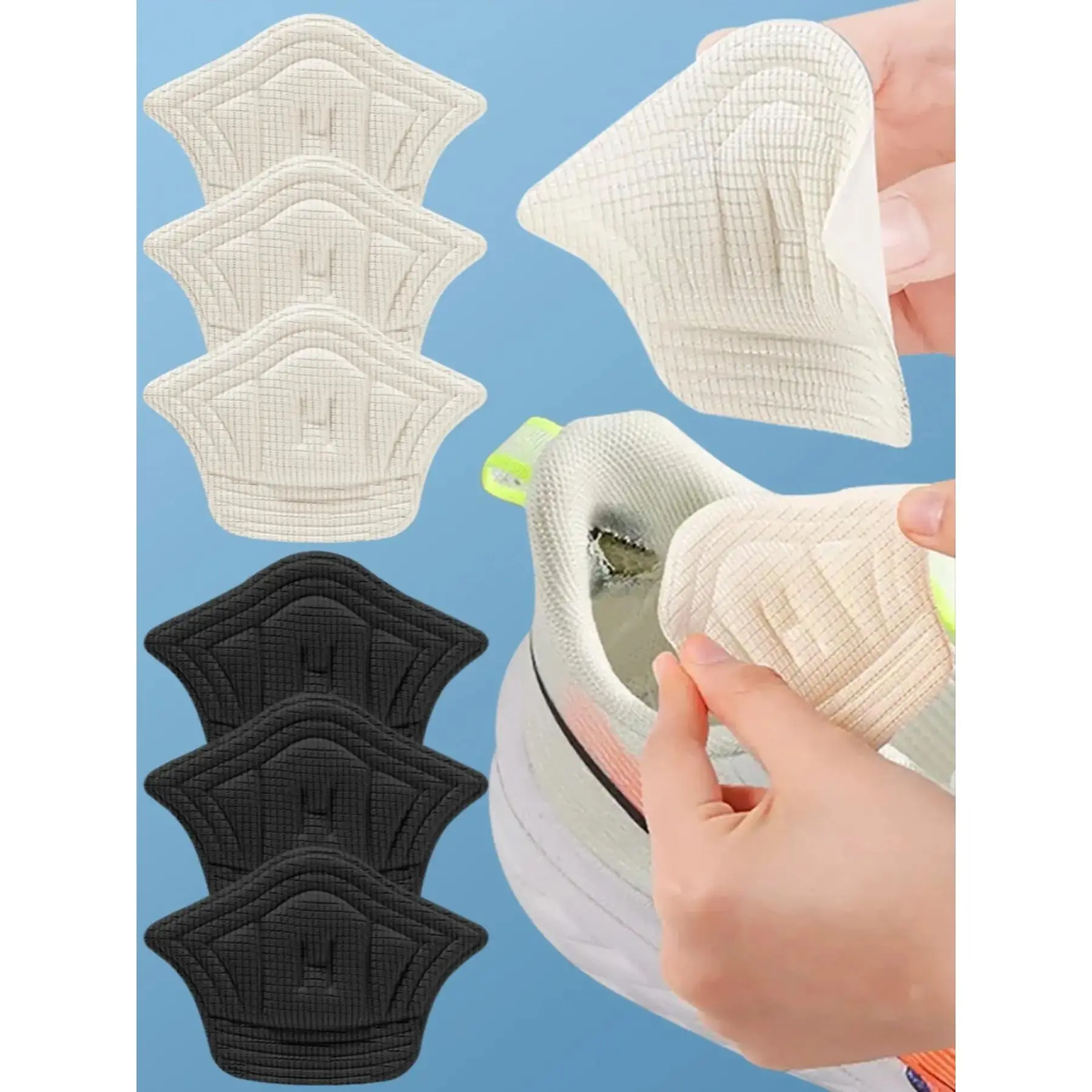 6-Piece Durable Breathable Anti-Slip Shock Absorbing Self-Adhesive Shoe Repair Patch Set for Sports Shoes