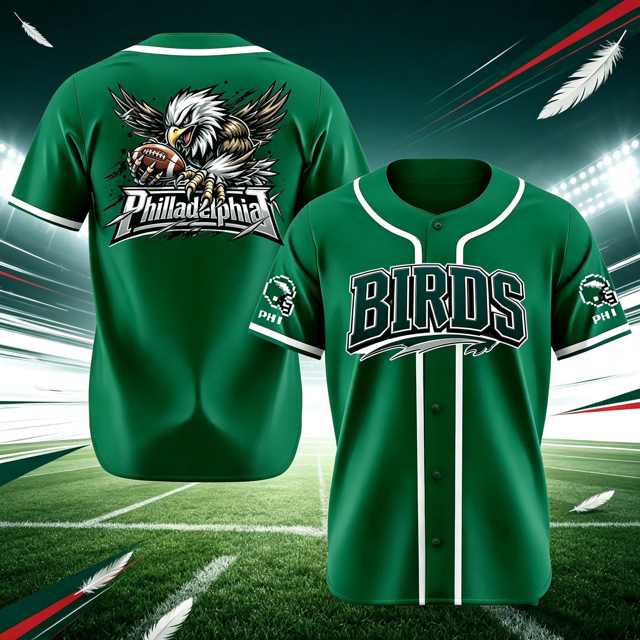 Retro Philadelphia Birds Baseball Jersey, Go Birds Graphic Tee, Sunday For The Birds Game Day T‑Shirt, Unisex Lightweight Fan Top, Perfect Gift For Football Supporters#TikTokMadeMeBuyIt#GoBirdsShirt#PhiladelphiaFootballTee#GameDayOutfit
