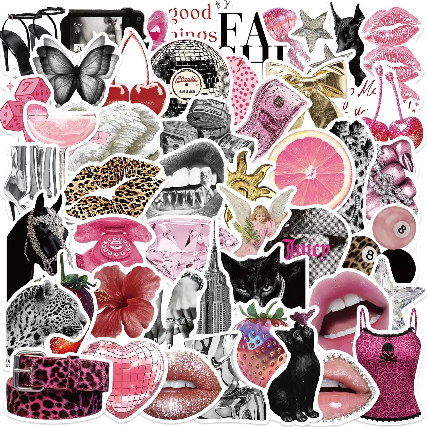 60pcs Punk Series Stickers, Ideal for Scrapbooks, Diaries, Laptops, Water Bottles, Cars, Positive Message Gifts, Decal For Cars