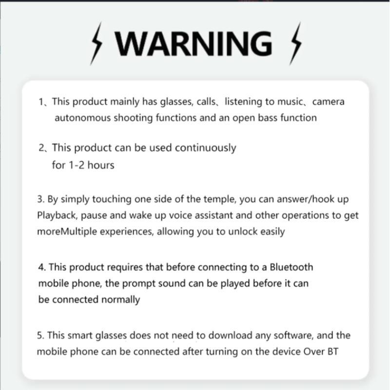 Smart Glasses with High-Quality Sound, Voice Calling, Bluetooth-Compatible with Fast Pairing, Large Capacity Long-Lasting Battery, Perfect Gift, Cool Gadget #TOP PICKS