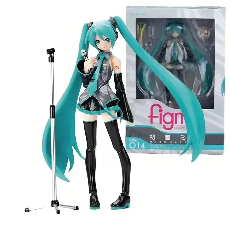 2026 New Anime Girl Figure Figma 014 Virtual Singer Miku Joint Movable Model Statue Toys Doll