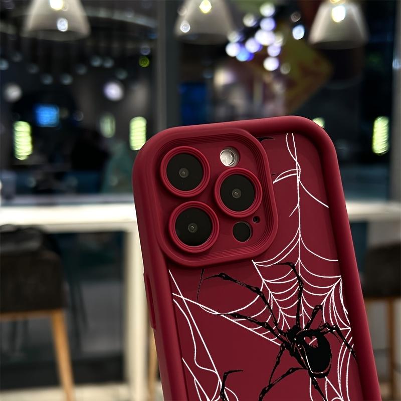 Comprehensive Drop-Resistant Phone Case with a Black Spider Design, Offering Camera Protection for Various iPhone Models Including iPhone 17 E Air Pro ProMax iPhone16 15 14 Plus 13 12 Mini 11 X XS XR