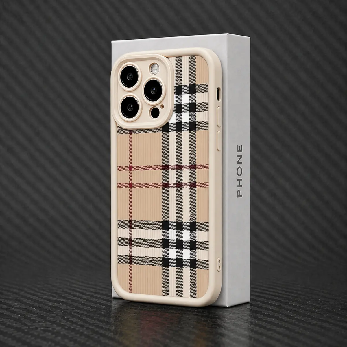 Vintage Plaid Tartan TPU Protective Smartphone Case - Slim Profile, Lightweight, Shockproof, Anti-Drop, Durable Multi-Model Accessory Fits iOS iPhone Series 17,16,15,14 Pro Max,13,12,11,XR,XS Plus,Air