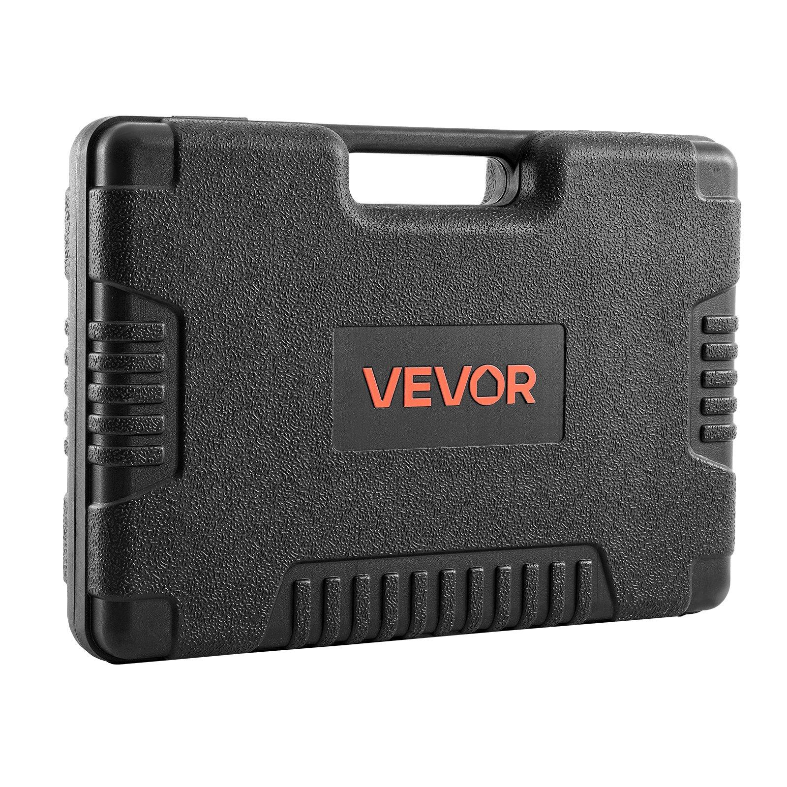 VEVOR Socket Set, 108 Pieces, 1/4 & 1/2 inch Drive Socket and Ratchet Set, Metric Size from 4 to 32 mm, Mechanic Tool Kit with Bits, Accessories, Storage Case, CR-V Alloy Steel, for Automotive Repair VEVOR Socket Set, 108 Pieces, 1/4 & 1/2 inch Drive Socket and Ratchet Set, Metric Size from 4 to 32 mm, Mechanic Tool Kit with Bits, Accessories, Storage Case, CR-V Alloy Steel, for Automotive Repair