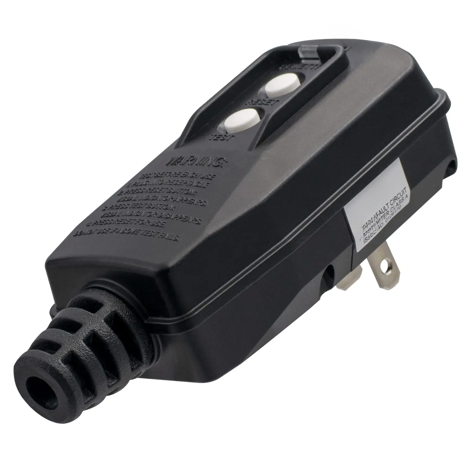 Industrial G1215PA2 G20PASR Auto-Monitoring GFCI Replacement Plug Assembly - 15A Auto Reset, Non-Grounded 2-Wires 2-Prongs, IP65 Rated, for Outdoor Power Pressure Washer, Vacuum Cleaner, UL/CUL Listed