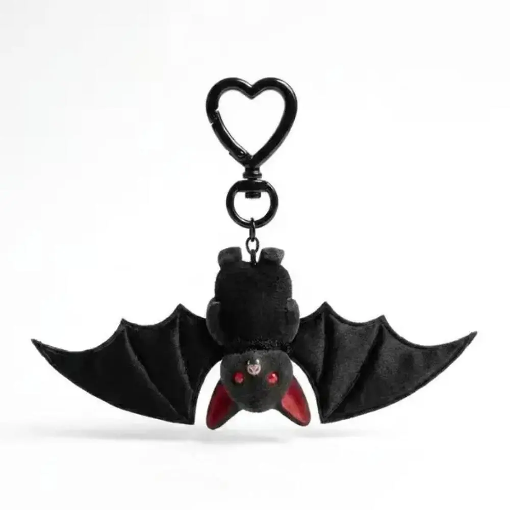 2026 Trendy Gothic Y2K Black Bat Shaped Keychain Pendant, Cute Whimsigoth Animal Bag Charm, Durable Backpack Hanging Decor Accessory for Halloween Party Daily Use Gift