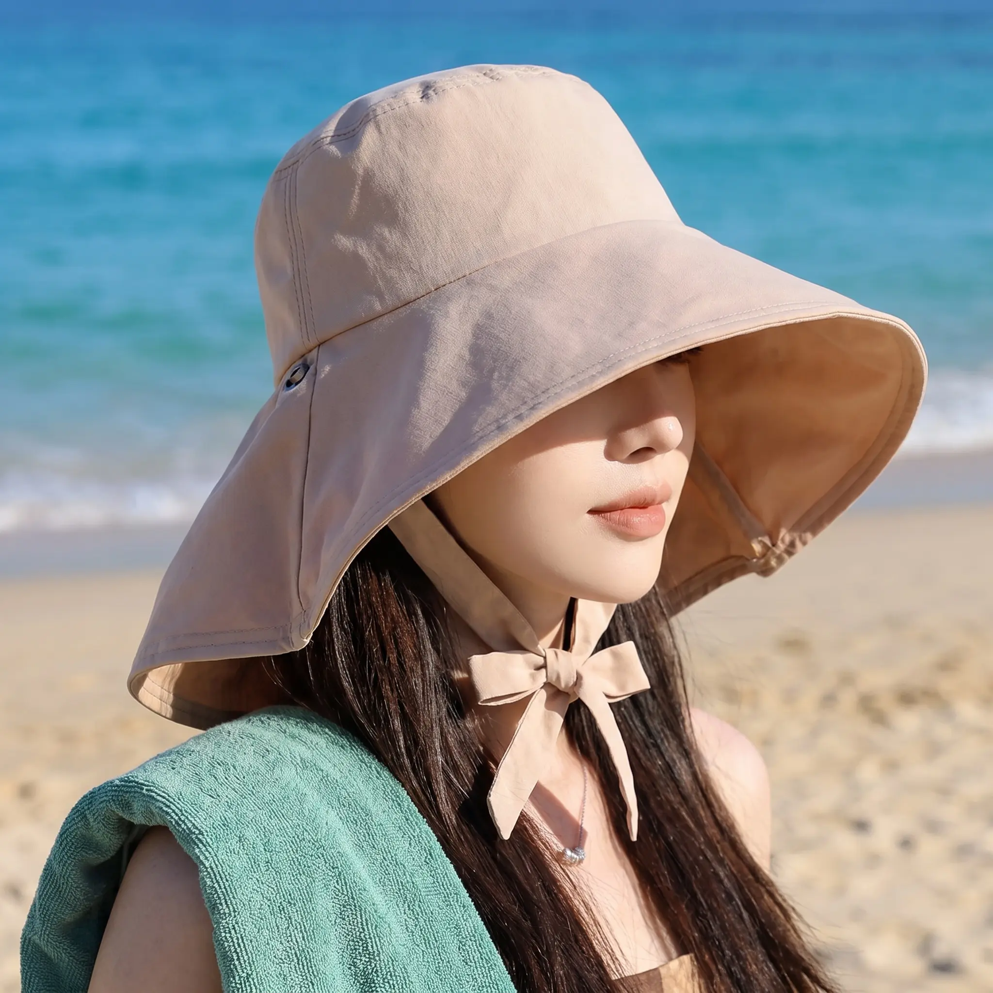 Sunny Day Wide Brim Hat Quick Dry Double Layer Waterproof Outdoor Fishing Cap For Women Beach Travel Lightweight Packable Breathable Cozy Summer Essential