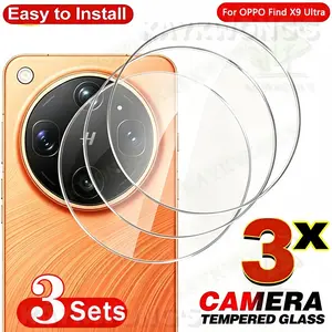 KAYKWONG'S 3-Pack For Oppo Find X9 Ultra Camera Lens Glass Screen Protector, Precise Fit for Phone Case, Rear Camera Cover, Smartphone Accessories