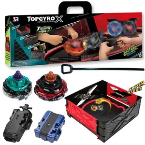 New Battle Spinner Set, 2 Spinners, 2 Launchers, Large Arena, Perfect for Holidays, Birthday, Halloween, Christmas, New Year, Family Fun, Unisex