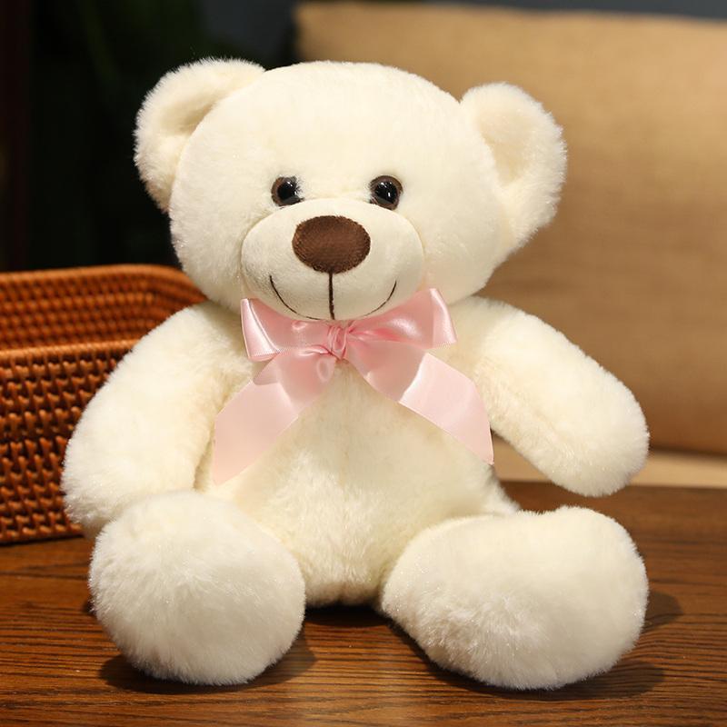 23cm/9.02In Cute Bear Plush Toy, Teddy Bear With Bow Tie, Teddybear Stuffed Animal, Strawberry Love Bear Toy, Child-Safe Fabric, Furry Bear To Accompany Your Child As He Grows Up, Gift For Children And Friends, Decorative Plush Toy For Sofa Bed