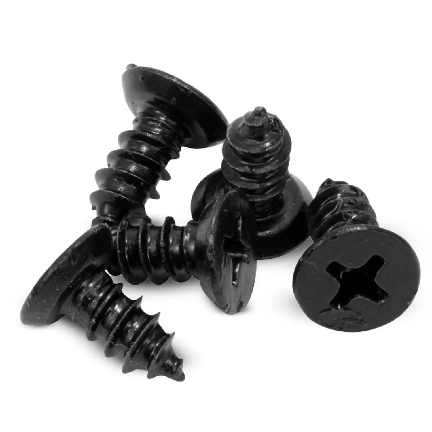 #8 x 3/8-Inch Black Screws, Pack of 25 - Xylan Coated Stainless Steel Flat  Phillips Short  Screws -  Resistant for , Drywall Applications, and Outdoor Projects