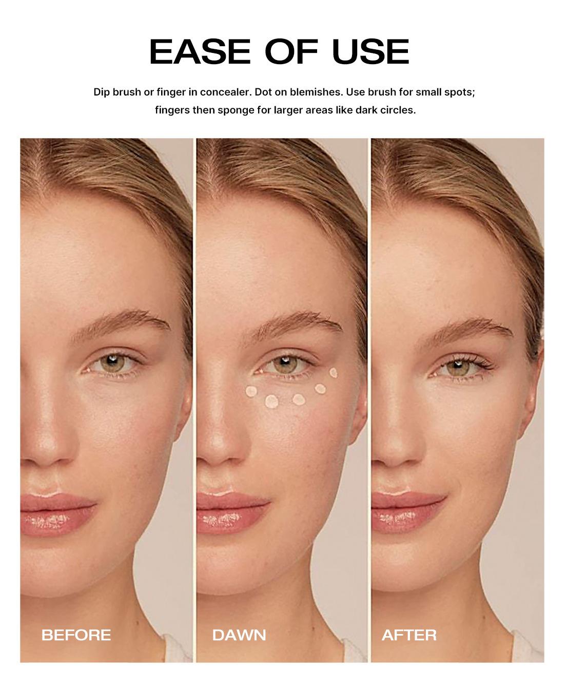 2 Single-Shade Soft Matte Concealer Palettes & 1 Makeup Brush - High Coverage, Crease-Free & Non-Clogging, Portable Design. Effortless Application: Dab, Blend & Touch Up. Suitable for All Skin Tones, Great for Travel & Everyday Makeup