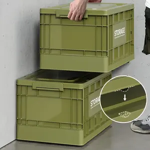 New Thick Industrial Style Foldable Storage Box with Wheels, Multi-Functional Mobile Organizer with Convenient Lid, Ideal for Camping, Clothes, Tools, Books, Snacks