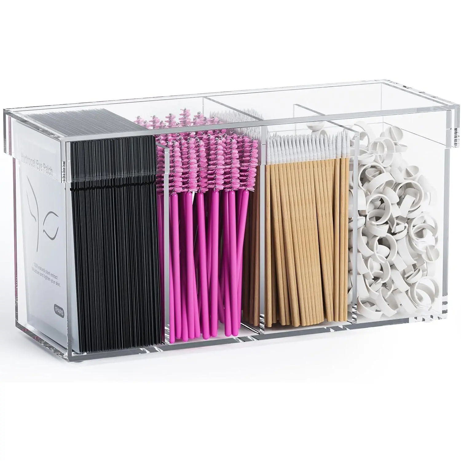 Lash Extension Organizer with Lid,  Lash Organizer for Lash Techs | Lash  Organizer for  with Anti-Slip Pads, Lash Storage Organizer for Eyelash Tools Makeup Brush Hair Accessories
