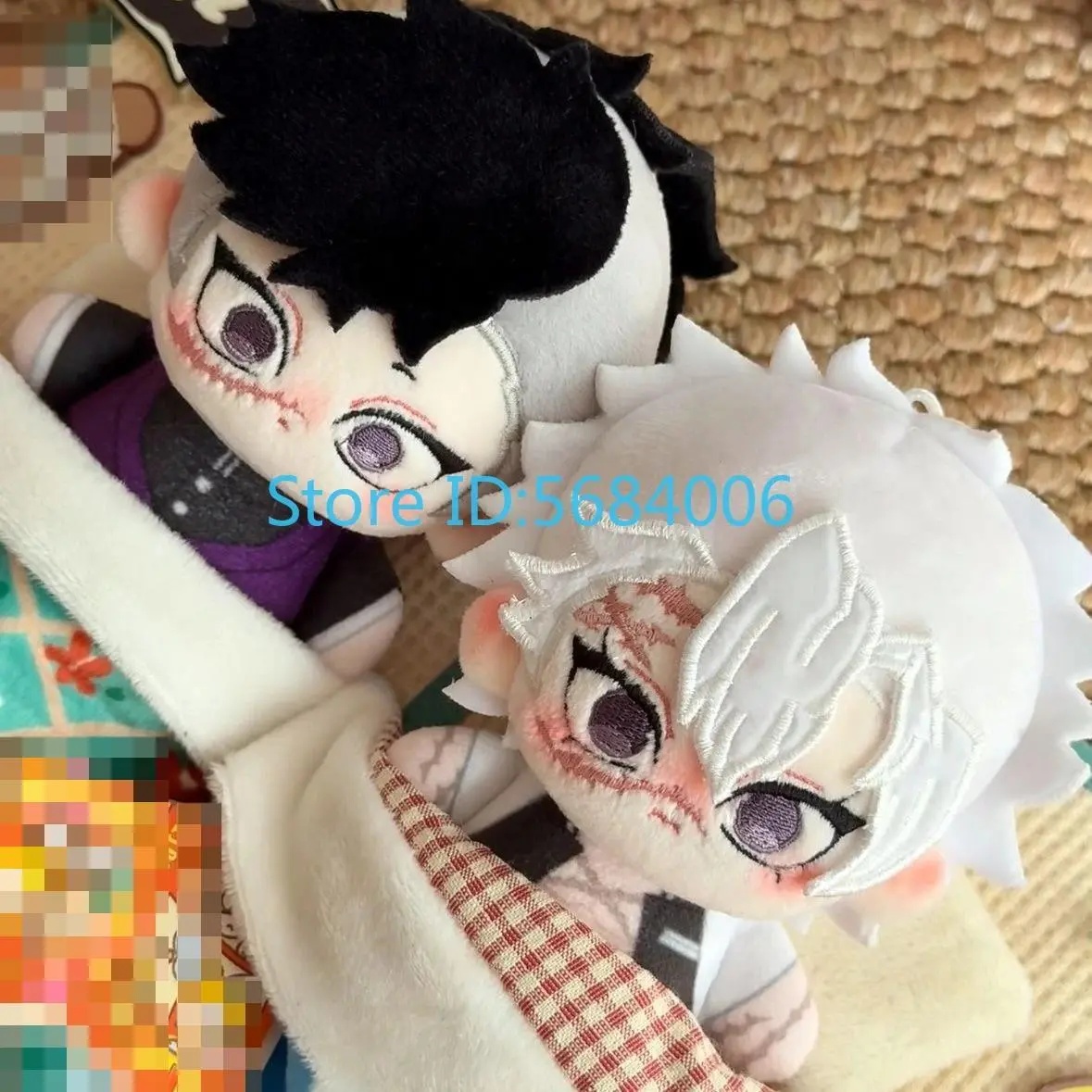 10cm Cartoon ‌Demon Slayer Kimetsu no Yaiba Shinazugawa Sanemi Genya Plush Doll Mini Pendant Cosplay For Anime Fans