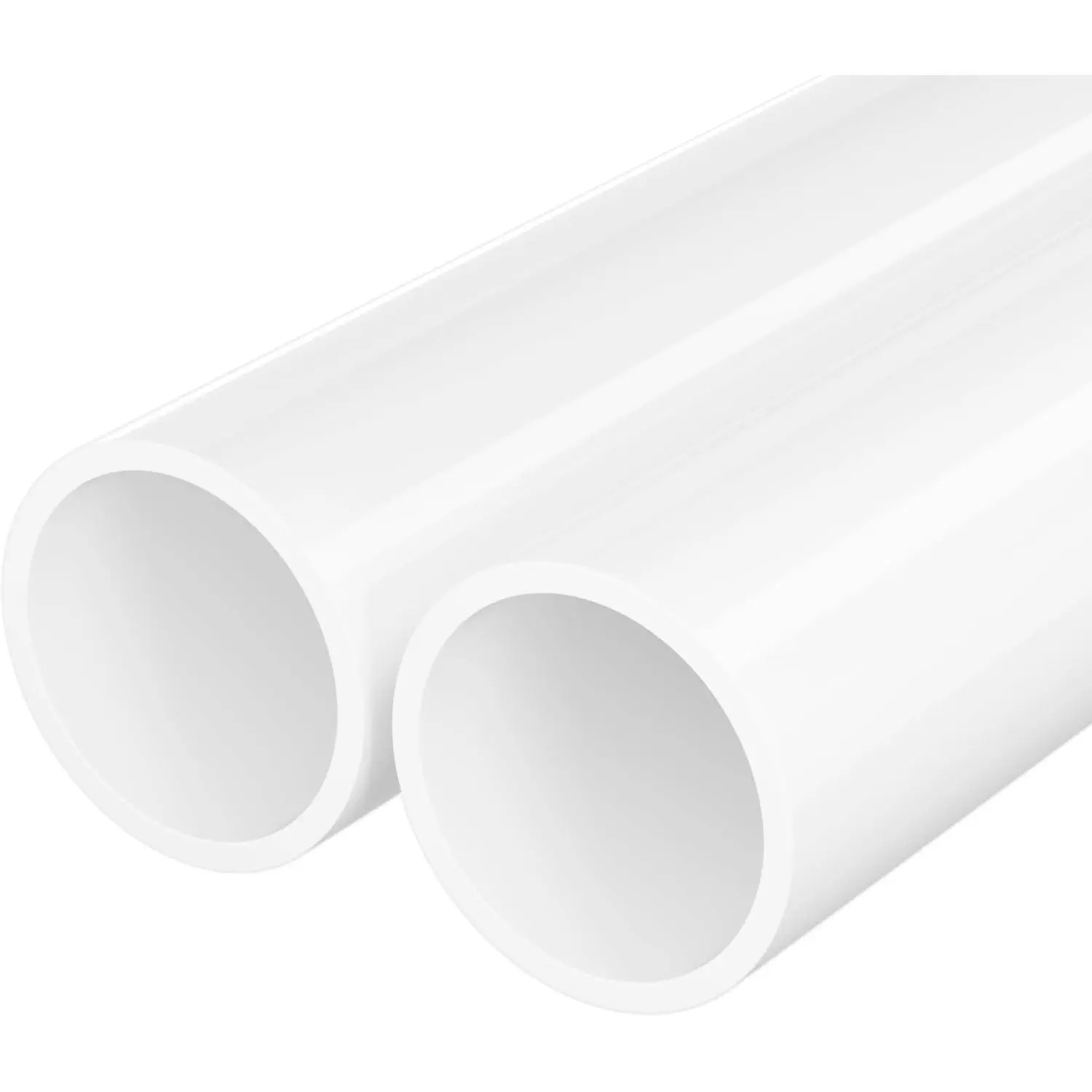 2 Pcs 2 Inch PVC Pipe with 2.375 Inch OD, 17 Inch SCH40 White Furniture Grade PVC Pipes, Fits Standard 2 Inch PVC Fittings, Easy to Cut for DIY Frames, Greenhouse, Garden, Farm and Workshop Projects