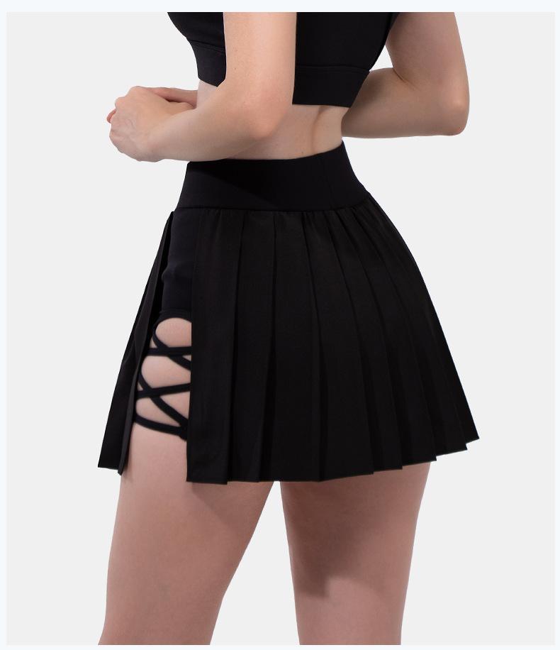 Yoga Pleated Skirt for Women, High-Waisted Sports Short Skirt, Quick-Dry Outdoor Running Anti-Exposure Tennis Skirt