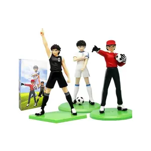 2026 hot item Captain Tsubasa Anime Action Figure 18cm Ozora Tsubasa with Hyuuga Kojirou Wakabayashi Genzou Figurine Collection Model Toy Gift