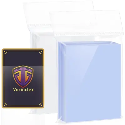 Trading Card Sleeves 100-Pack Pro Safe 130pt Thick Soft Card Sleeves -  Acid-Free, Ultra Clear, For Jersey/Relic/Patch Cards Relic Patch Card  Sleeves