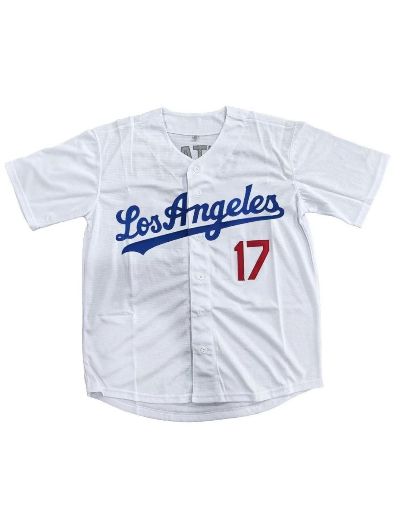 Men's Los Angeles #17 Four Colors Baseball Jersey, Casual Sporty Short Sleeve T-Shirt Jersey Tee for Daily Wear, Sportswear for Men