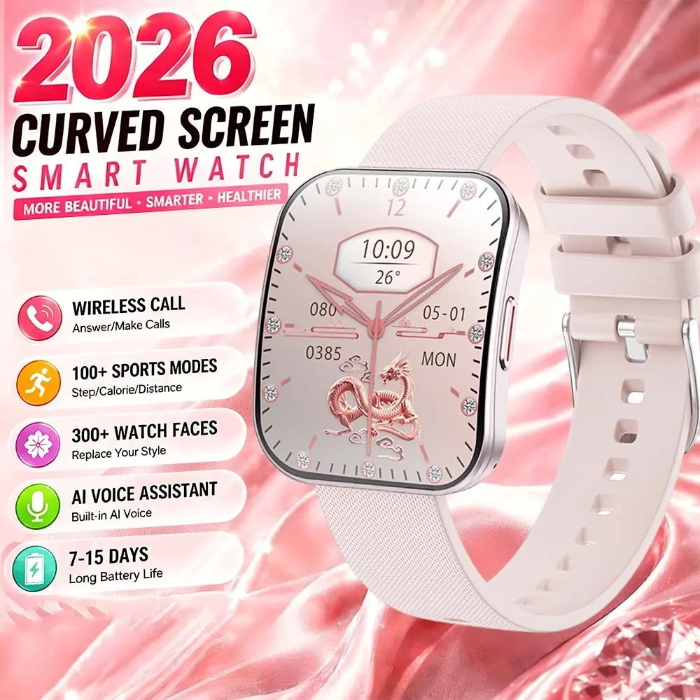 Smart Watches For Women 1.85" Full Touch Curved Screen Smart Bracelet With Answer/Make Call Message Reminder Multiple Sports Modes Camera Control/Music Compatible With Android & IOS Fitness Watch, Smartwatch For Fitness, Birthday Gift