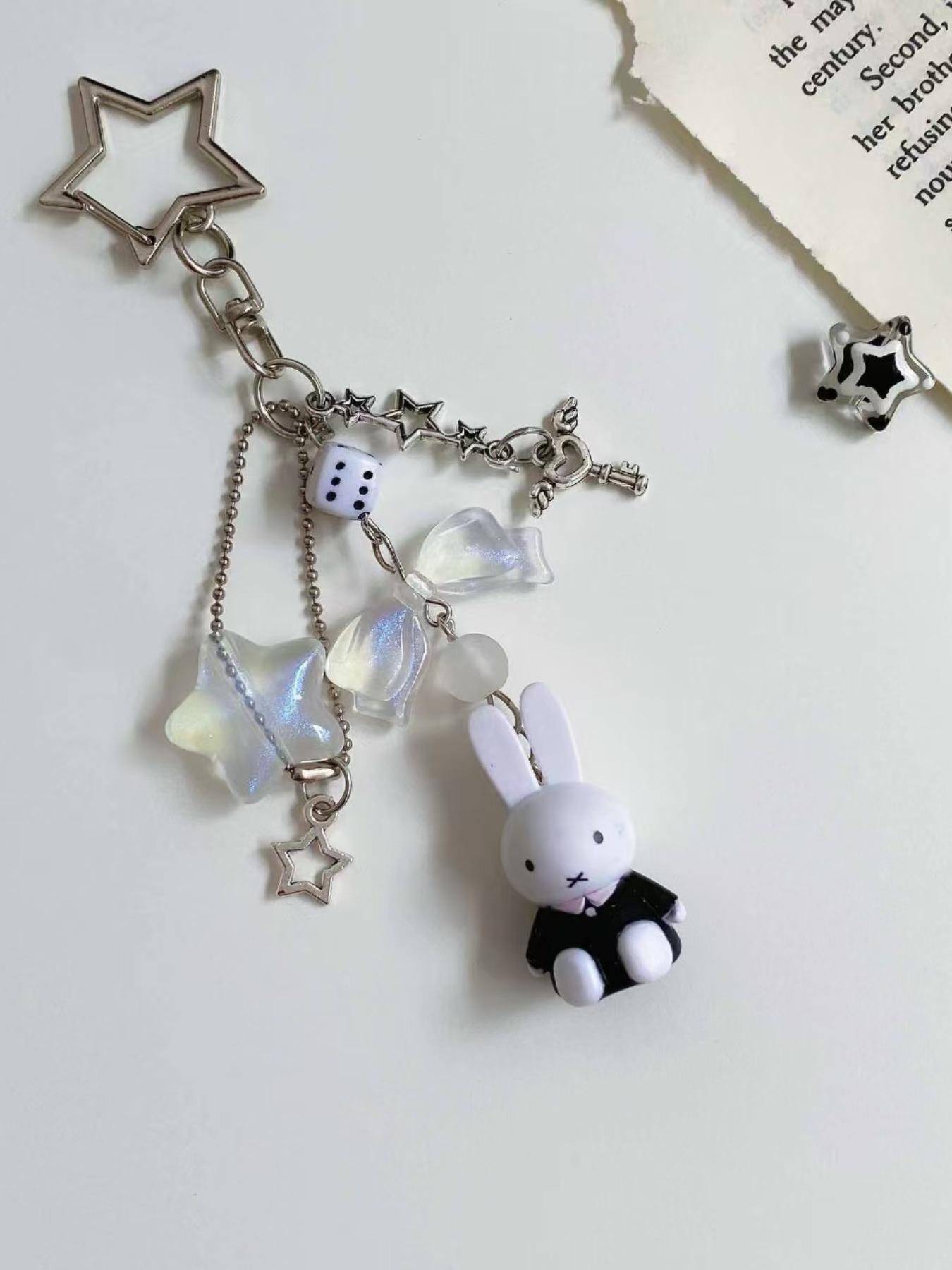 Cute Rabbit Design Keychain, Fashionable Keychain for Women & Men, Trendy All-match Keychain for Birthday Gift