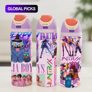 AuraCup 1pc 19/24/32oz Stainless Steel Tumbler with Lid and Straw, KPop Demon Hunters x Gen-Z Cat Vibe, Hot 12H / Cold 24H, Holiday Tumbler for Halloween Christmas, Spooky Cat Demon Hunter Travel Cup — Perfect Gift, Thank Perfect Gift, Valentine’s Day, Ca